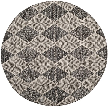 Safavieh Montauk Round Area RugBlack 6 x 6 ft. MTK822D-6R